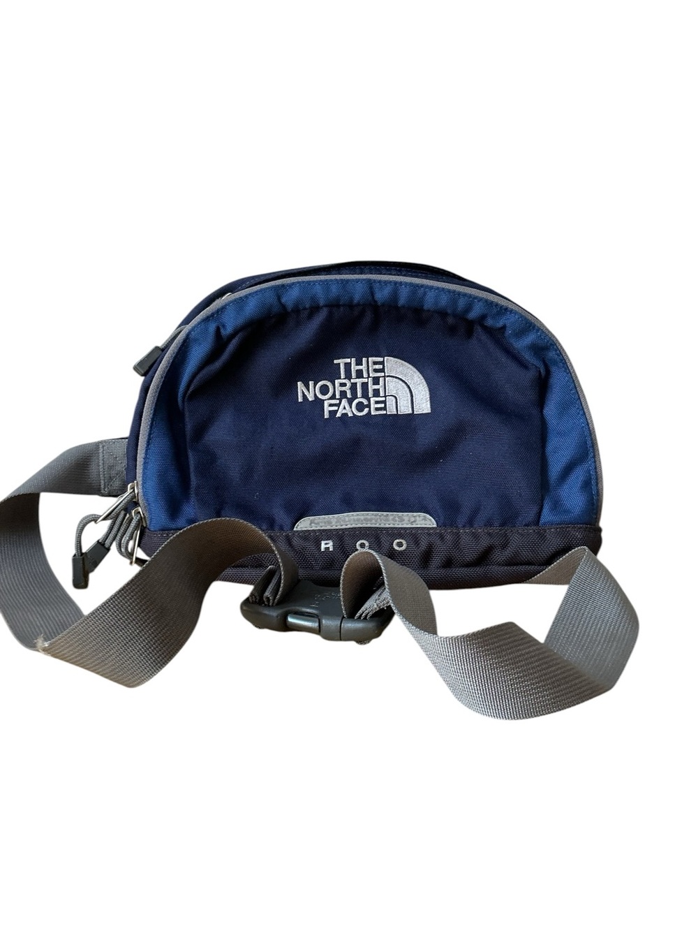 The North Face Roo Fanny Pack Waist Bag Crossbody Sling Pouch Blue Zip Pockets